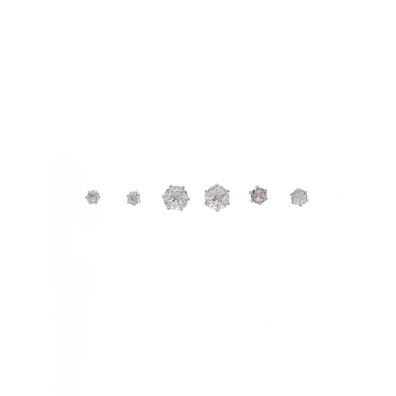 Καρφωτό σκουλαρίκι  YJY--5104-055 - Ασημί