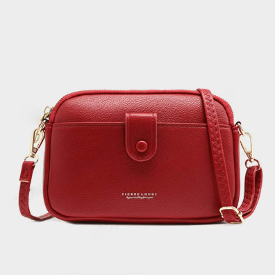 Γυναικεία Τσάντα Χιαστί Pierre Loues 614-64 κόκκινο
