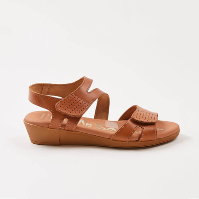 Δερμάτινη Πλατφόρμα Oh My Sandals 4564 Ταμπά