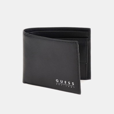 Δερμάτινο Πορτοφόλι Guess SMFIDALEA20-BLACK Μαύρο