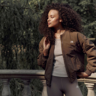 Μπουφάν Bomber New Balance WJ43511-DUO Καφέ