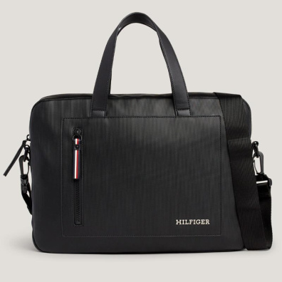 Τσάντα Για Λάπτοπ Tommy Hilfiger AM0AM11784-BDS Μαύρο