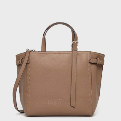 Τσάντα Χειρός Calvin Klein K60K609849-RBC Καφέ