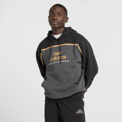 Φούτερ Με Κουκούλα New Balance MT43524-BK Μαύρο