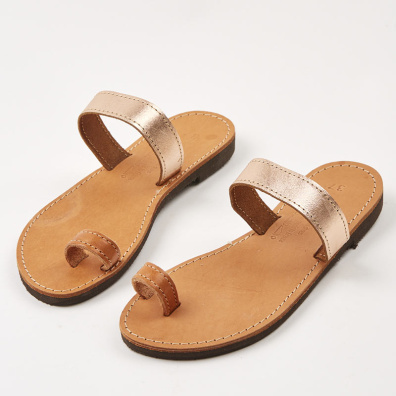 Χειροποίητα Σανδάλια Με Δάχτυλο Made in Greece B23 Ροζ Χρυσό