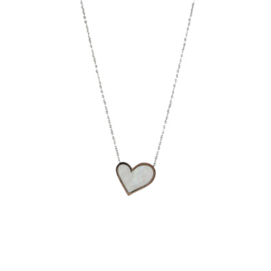 Αλυσίδα λαιμού με καρδιά DJ-029 - Ασημί