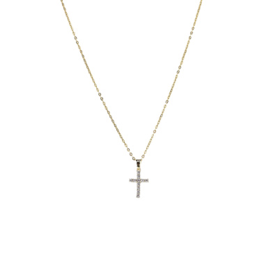 Αλυσίδα λαιμού με σταυρό DJ-052 - Χρυσό
