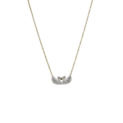 Αλυσίδα λαιμού με κύκνους DJ-020-1 - Ασημί