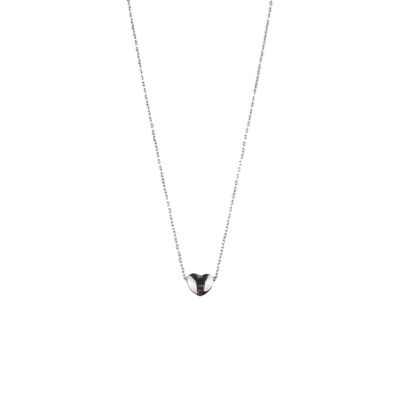 Αλυσίδα λαιμού με καρδιά DJ-090 - Ασημί