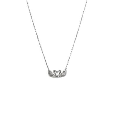 Αλυσίδα λαιμού με κύκνους DJ-020-2 - Ασημί