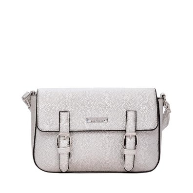 Τσάντα χιαστί QR-23930 - Ασημί