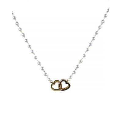 Αλυσίδα λαιμού με καρδιές MSN-5 - Χρυσό