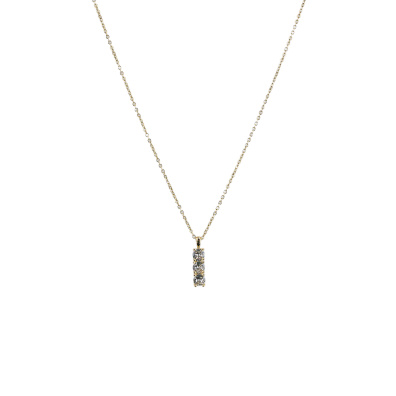 Αλυσίδα λαιμού με στρας DJ-065 - Χρυσό