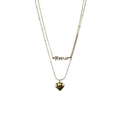 Αλυσίδα λαιμού με καρδιά DJ-014 - Χρυσό