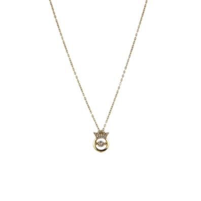 Αλυσίδα λαιμού με στρας DJ-089 - Χρυσό