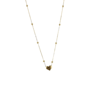 Αλυσίδα λαιμού με καρδιές DJ-104 - Χρυσό