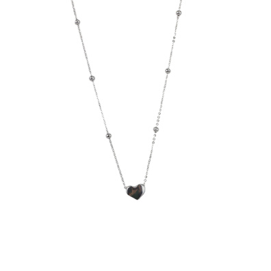 Αλυσίδα λαιμού με καρδιές DJ-104 - Ασημί