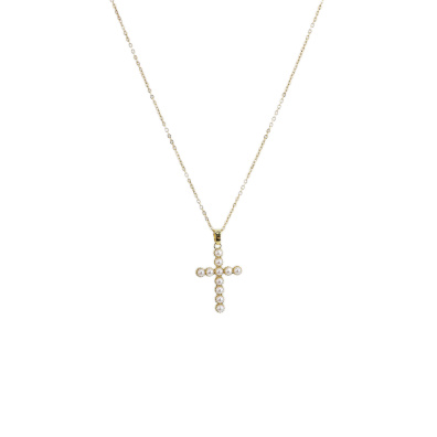 Αλυσίδα λαιμού με σταυρό DJ-068 - Χρυσό