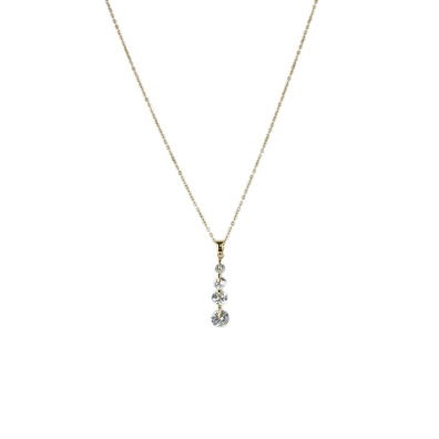 Αλυσίδα λαιμού με στρας DJ-103 - Χρυσό