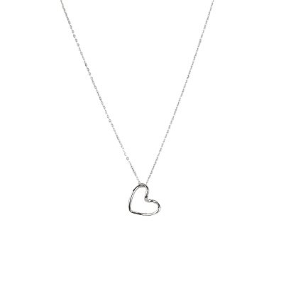 Αλυσίδα λαιμού με καρδιά DJ-066 - Ασημί