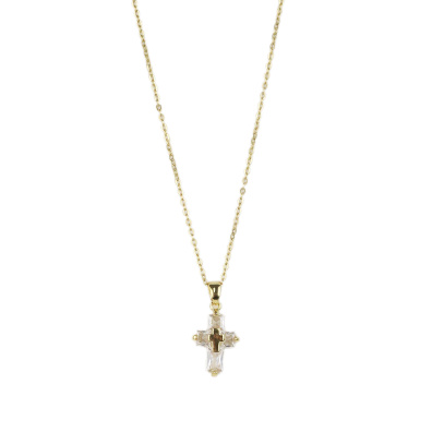 Αλυσίδα λαιμού με σταυρό DJ-054 - Χρυσό