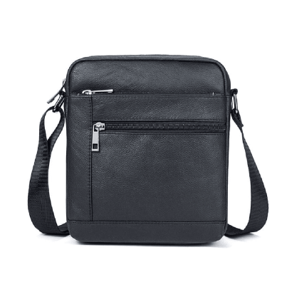 Δερμάτινο τσαντάκι ώμου Cardinal 7604 μαύρο