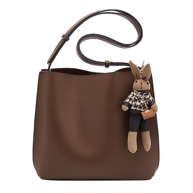 Δερμάτινη Τσάντα Ώμου Foxer 9110006F καφέ