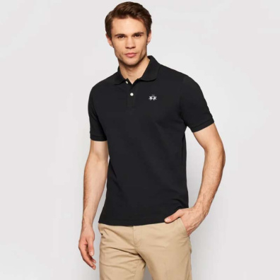 T-Shirt Polo La Martina BPMP01PK031-NE09999 Μαύρο