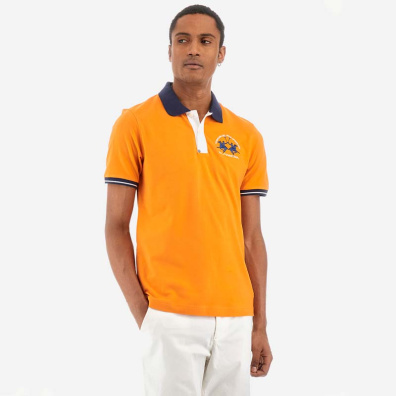 T-Shirt Polo La Martina YMP005PK001-AR02163 Πορτοκαλί