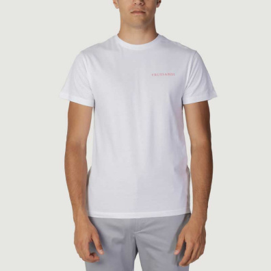 T-shirt Trussardi Beachwear TRU1MTS02-BIW Άσπρο
