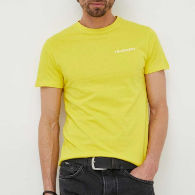 T-shirt Trussardi Beachwear TRU1MTS02-GIC Κίτρινο
