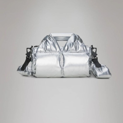 Αδιάβροχο Τσαντάκι Χιαστί Rains Nyssa Puffer Duffel Mini W3 13850-51 Ασημί