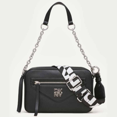 Δερμάτινη Τσάντα Χιαστί DKNY R42ELF44-BSV Μαύρο