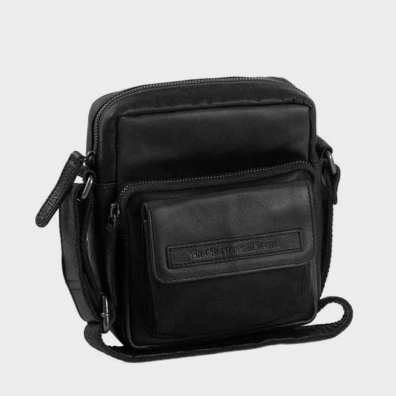 Δερμάτινο Τσαντάκι Χιαστί Chesterfield C48.0669011 Μαύρο