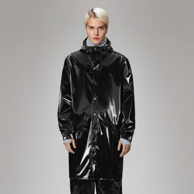 Μακρύ Αδιάβροχο Μπουφάν Rains 12020-29 Μεταλλικό Μαύρο