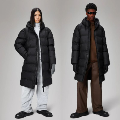 Μακρύ Μπουφάν Puffer Rains Alta 15130-01 Μαύρο