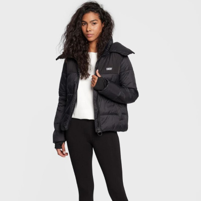 Μπουφάν Με Κουκούλα DKNY DP2J9216-BLK Μαύρο