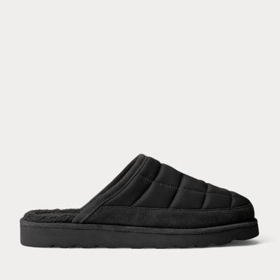 Παντόφλες Σπιτιού Polo Ralph Lauren Reade Trim Quilted Scuff 843955403002 Μαύρο
