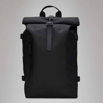 Αδιάβροχο Σακίδιο Rains Rolltop Rucksack Large 14590-Black Μαύρο