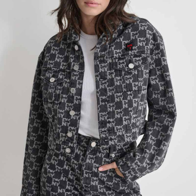 Τζιν Μπουφάν DKNY Heart Of NY D2B4A115-DGY Σκούρο Γκρι