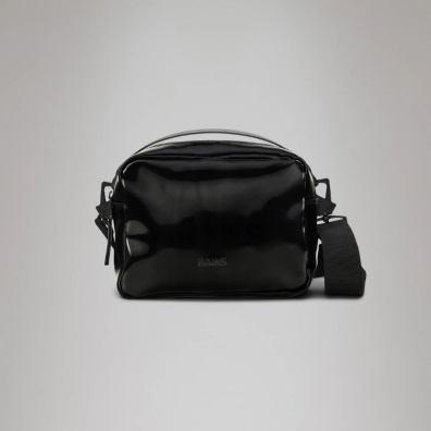 Τσάντα Χιαστί Box Bag Rains 14100-29 Μεταλλικό Μαύρο