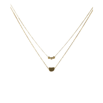 Διπλή αλυσίδα λαιμού DJ-011 - Χρυσό