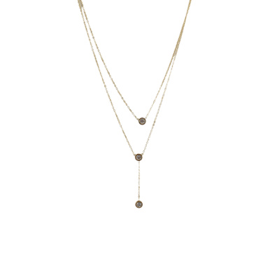 Διπλή αλυσίδα λαιμού DJ-010 - Χρυσό