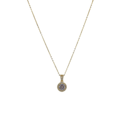 Αλυσίδα λαιμού με πέτρα DJ-069 - Χρυσό