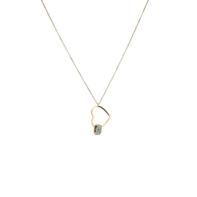 Αλυσίδα λαιμού με καρδιά DJ-034 - Χρυσό