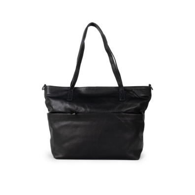 Γυναικεία δερμάτινη τσάντα ώμου/χειρός Cardinal 9285 Μαύρο