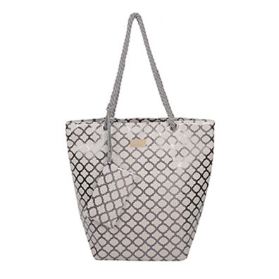 Τσάντα θαλάσσης 9628 - Ασημί