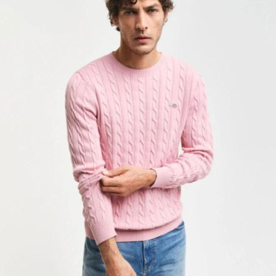 Βαμβακερό Πουλόβερ Gant 3G8050601-G0674 Ροζ