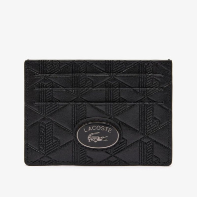 Δερμάτινη Καρτοθήκη Lacoste Monogram Print NH4397MR-000 Μαύρο