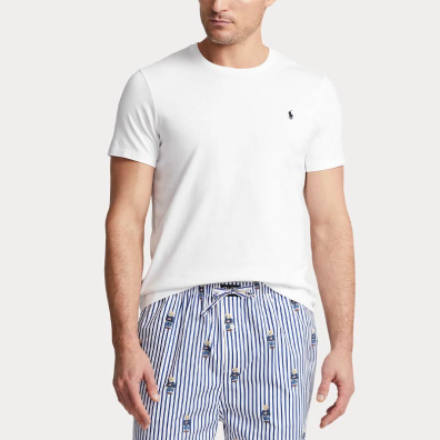 Μονόχρωμο T-shirt Polo Ralph Lauren 714844756004 Άσπρο